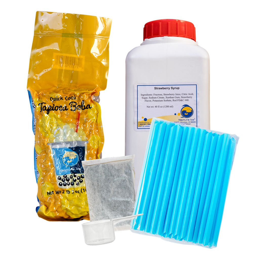 At Home Sweet Strawberry Black Tea Boba Kit