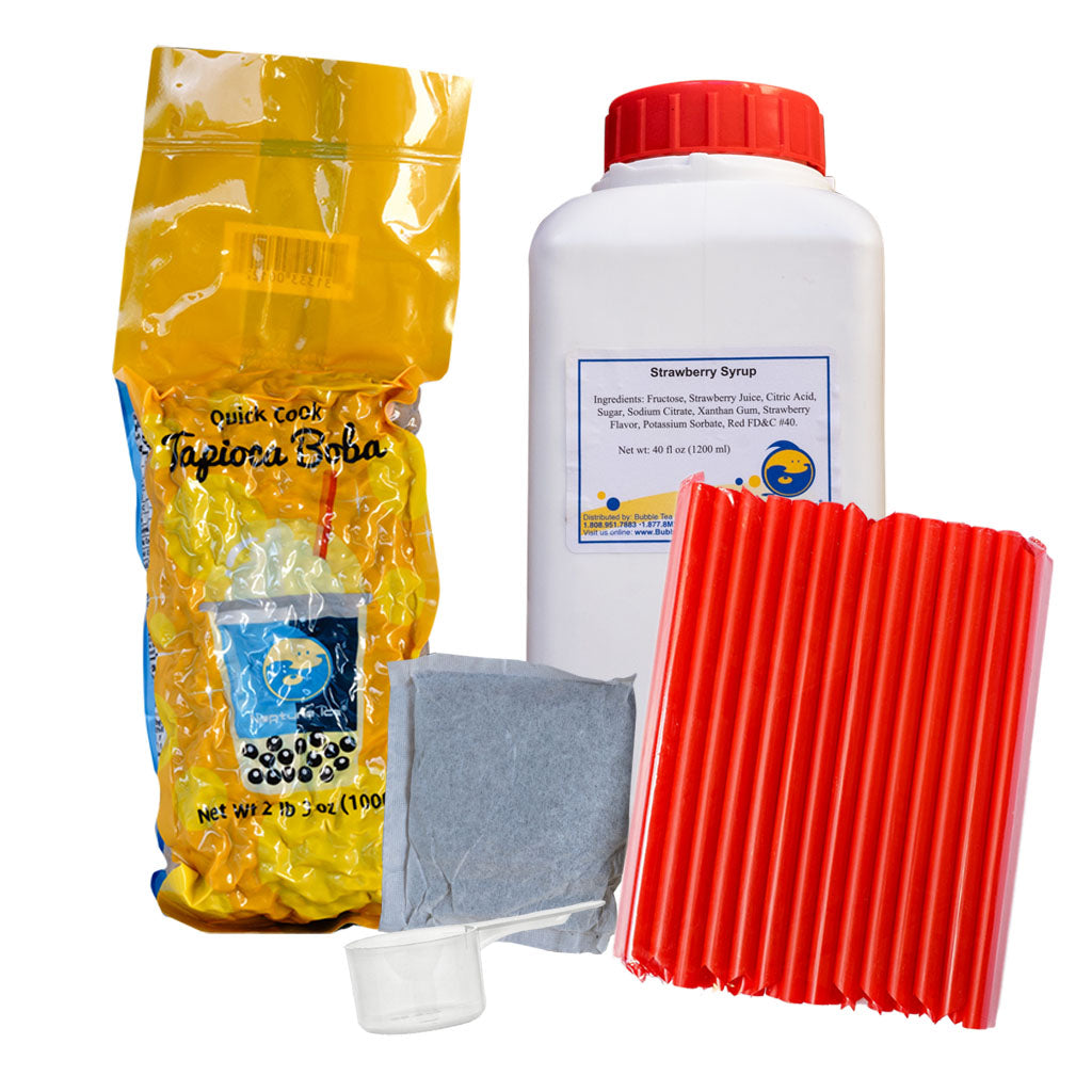 At Home Sweet Strawberry Jasmine Tea Boba Kit