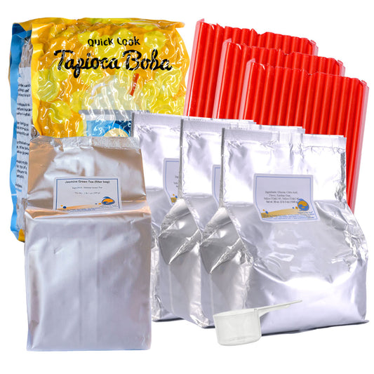 Green Jasmine Milk Tea Party Boba Kit